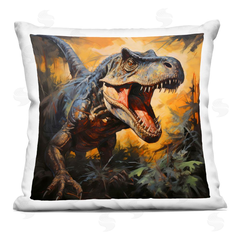 Creative Studio Angry Dinosaur Roaring Printed Throw Pillow