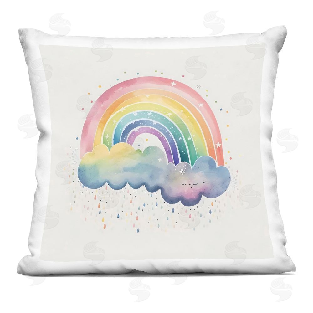 Creative Studio Bright Boho Rainbow & Stars Printed Throw Pillow