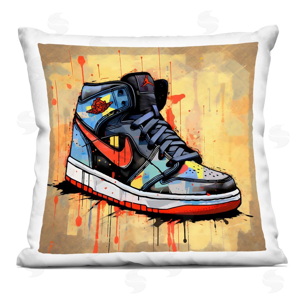 Creative Studio Sporty Sneaker Drips Printed Throw Pillow