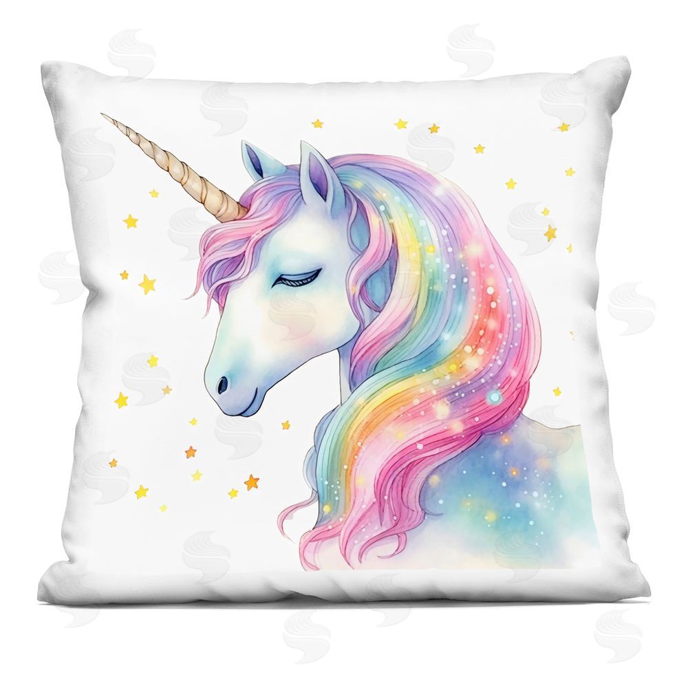 Creative Studio Enchanted Rainbow Mane Unicorn Printed Throw Pillow