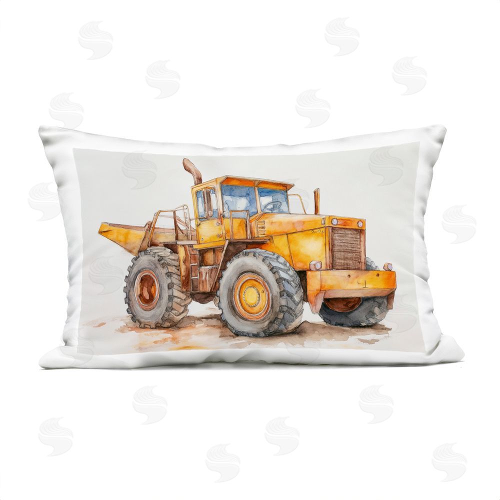 Steve Hunziker Construction Truck Whimsicality Outdoor Printed Throw Pillow