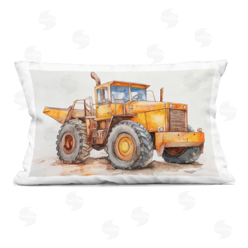 Steve Hunziker Construction Truck Whimsicality Printed Throw Pillow