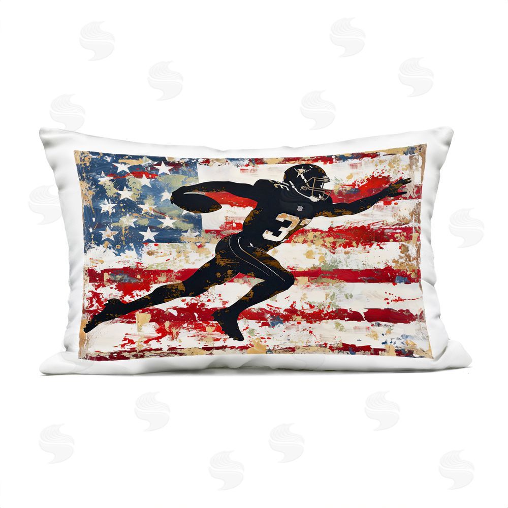 Ray Powers Gridiron Glory Player Outdoor Printed Throw Pillow