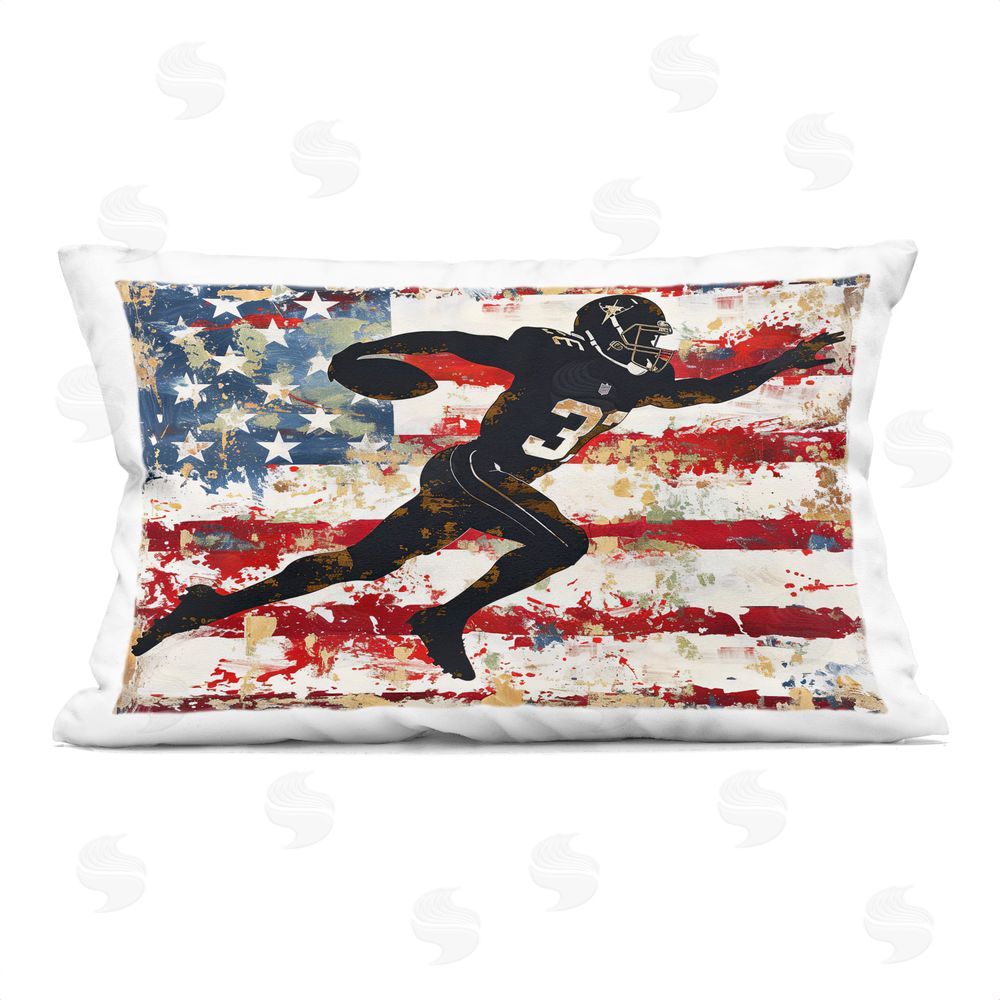 Ray Powers Gridiron Glory Player Printed Throw Pillow
