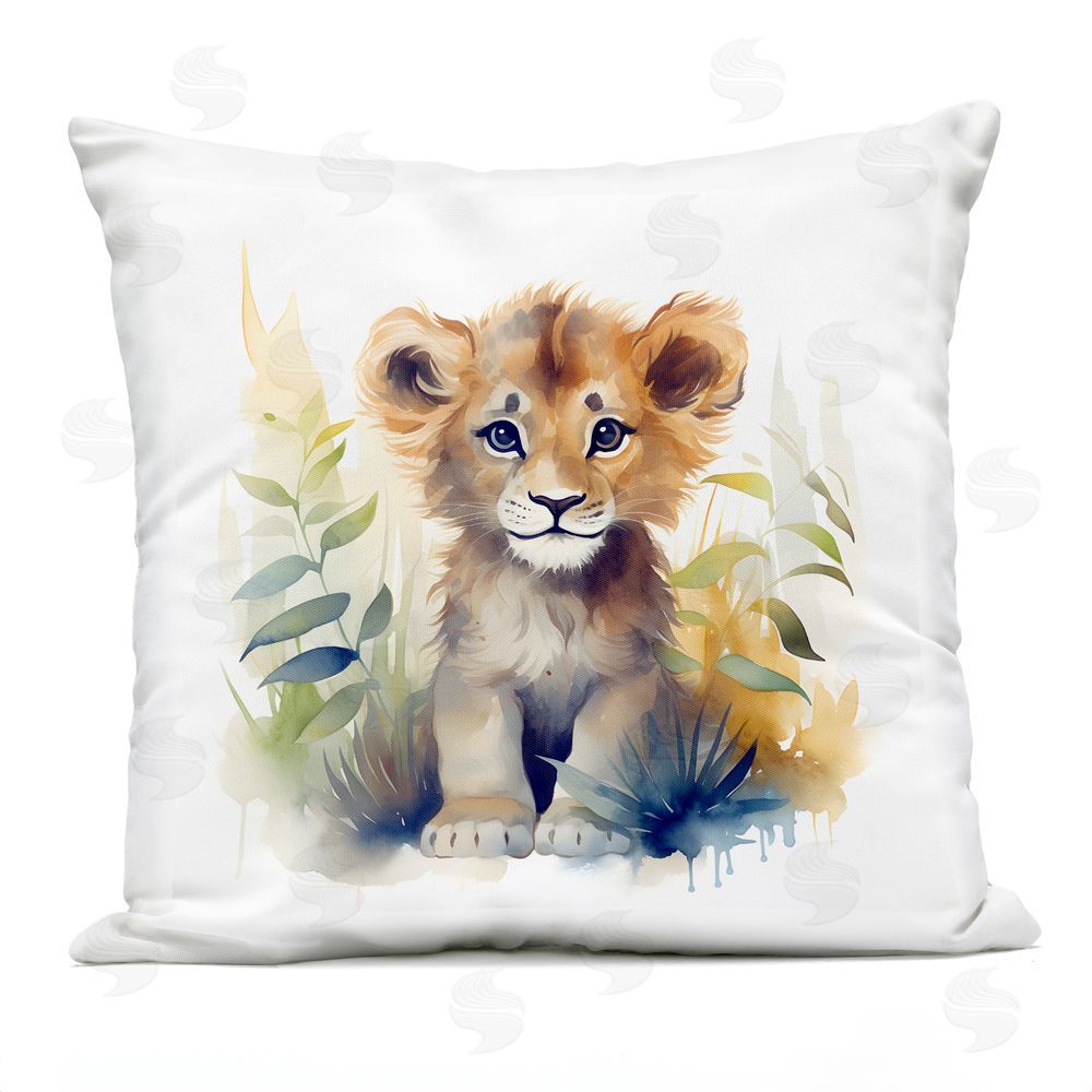 Steve Hunziker Crafty Critters Lion Outdoor Printed Throw Pillow