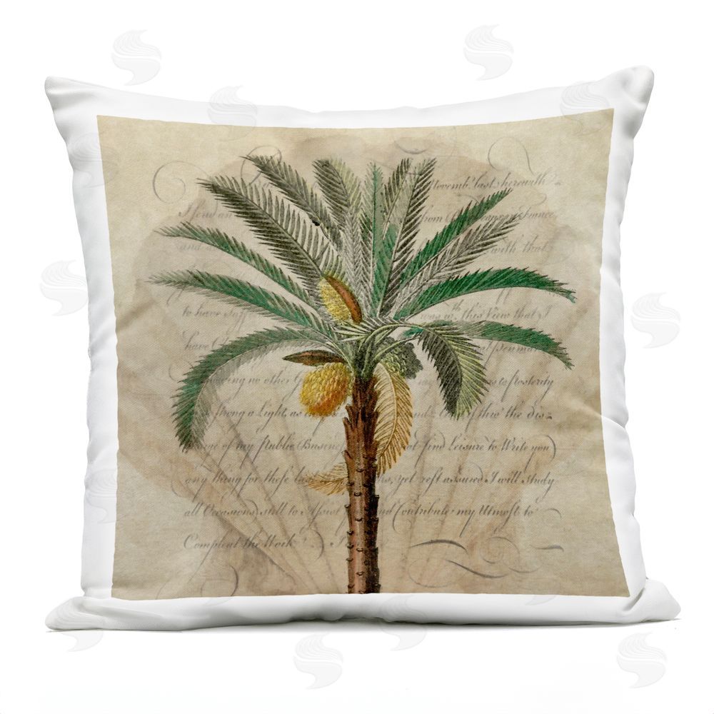 Steve Hunziker Vintage Subdued Palm Outdoor Printed Throw Pillow