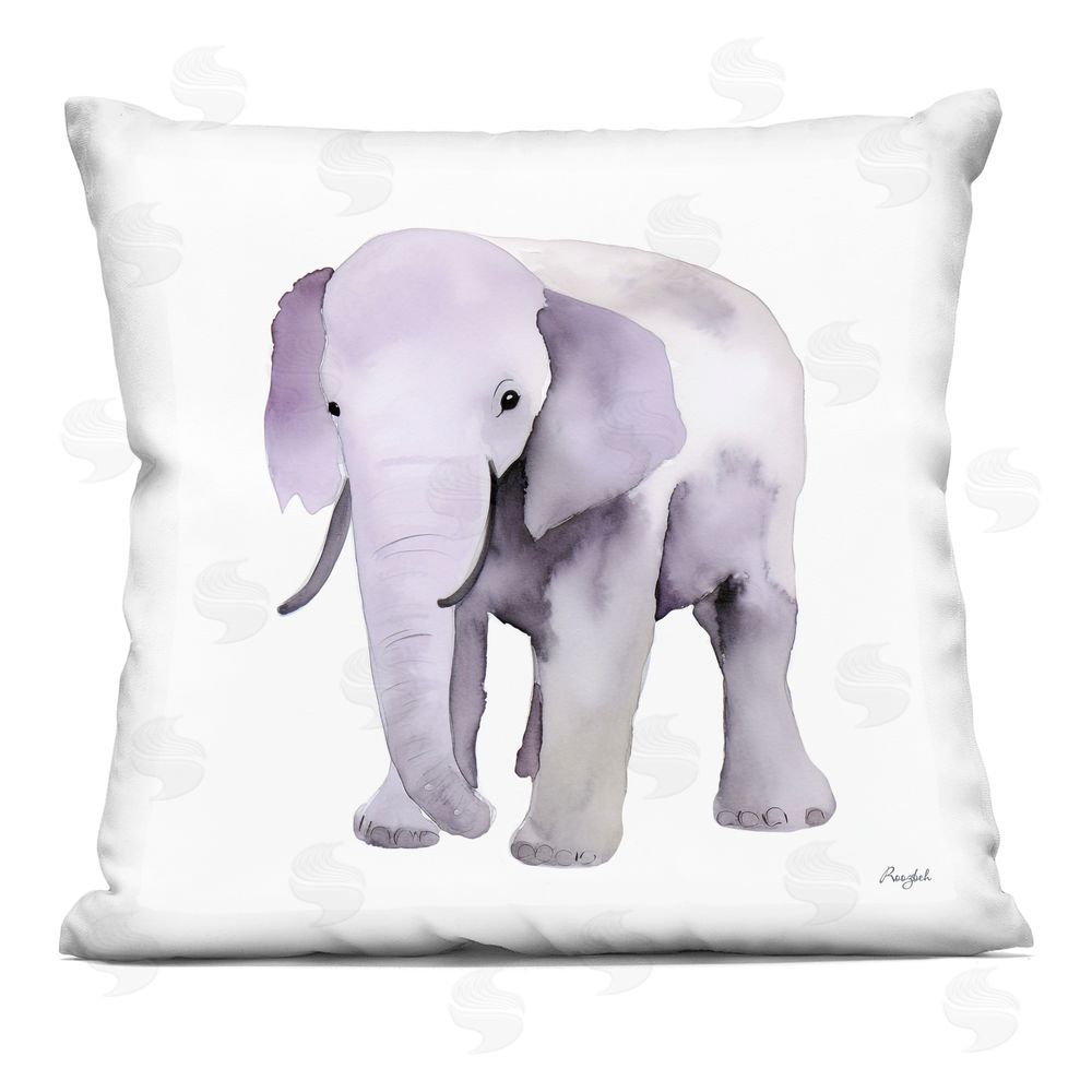 Roozbeh Kid's Minimal Elephant Printed Throw Pillow
