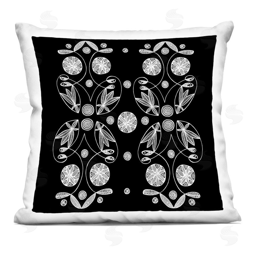 El Perkin Symmetrical Flower-Like Patterns Printed Throw Pillow