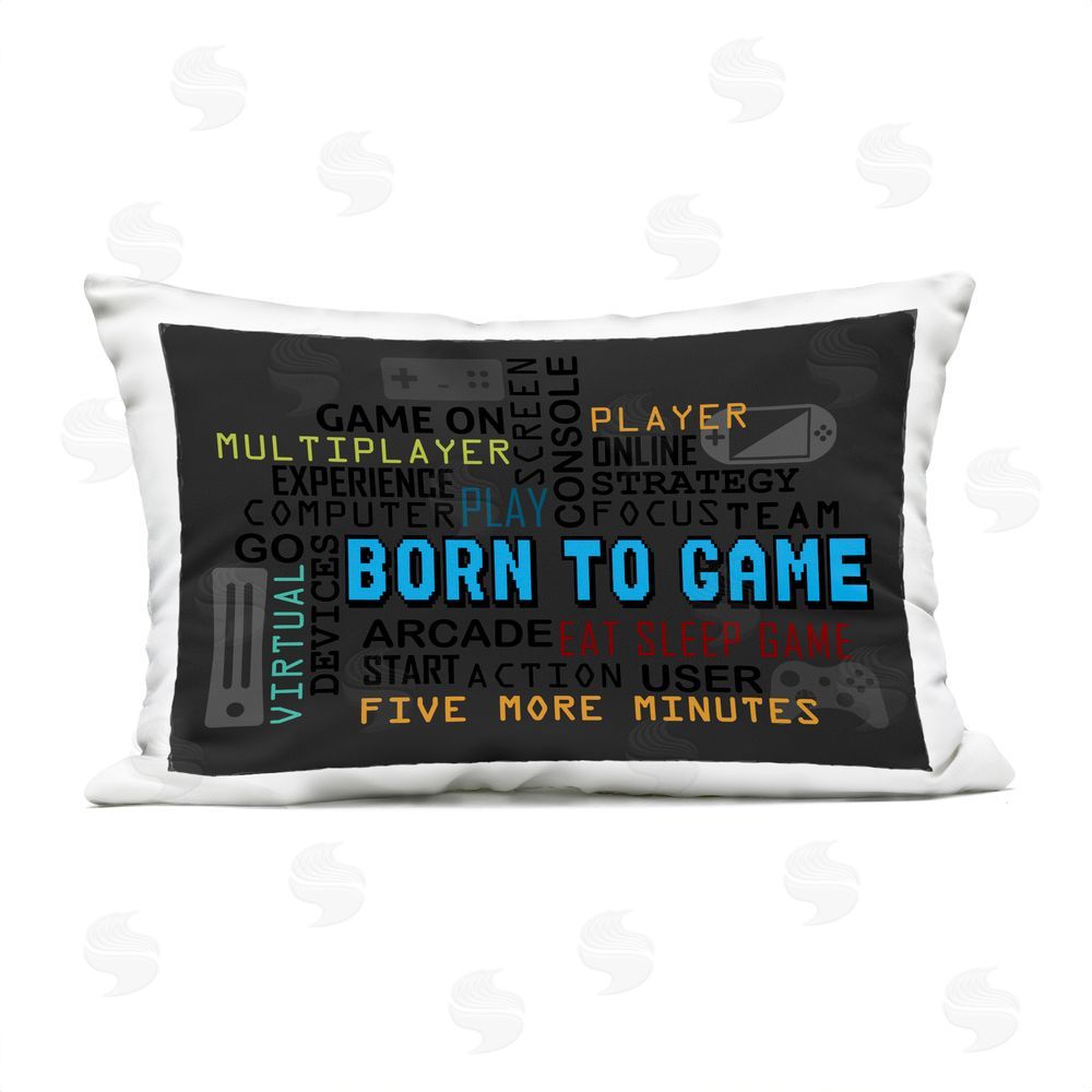 Kim Allen Born To Game Arcade Outdoor Printed Throw Pillow