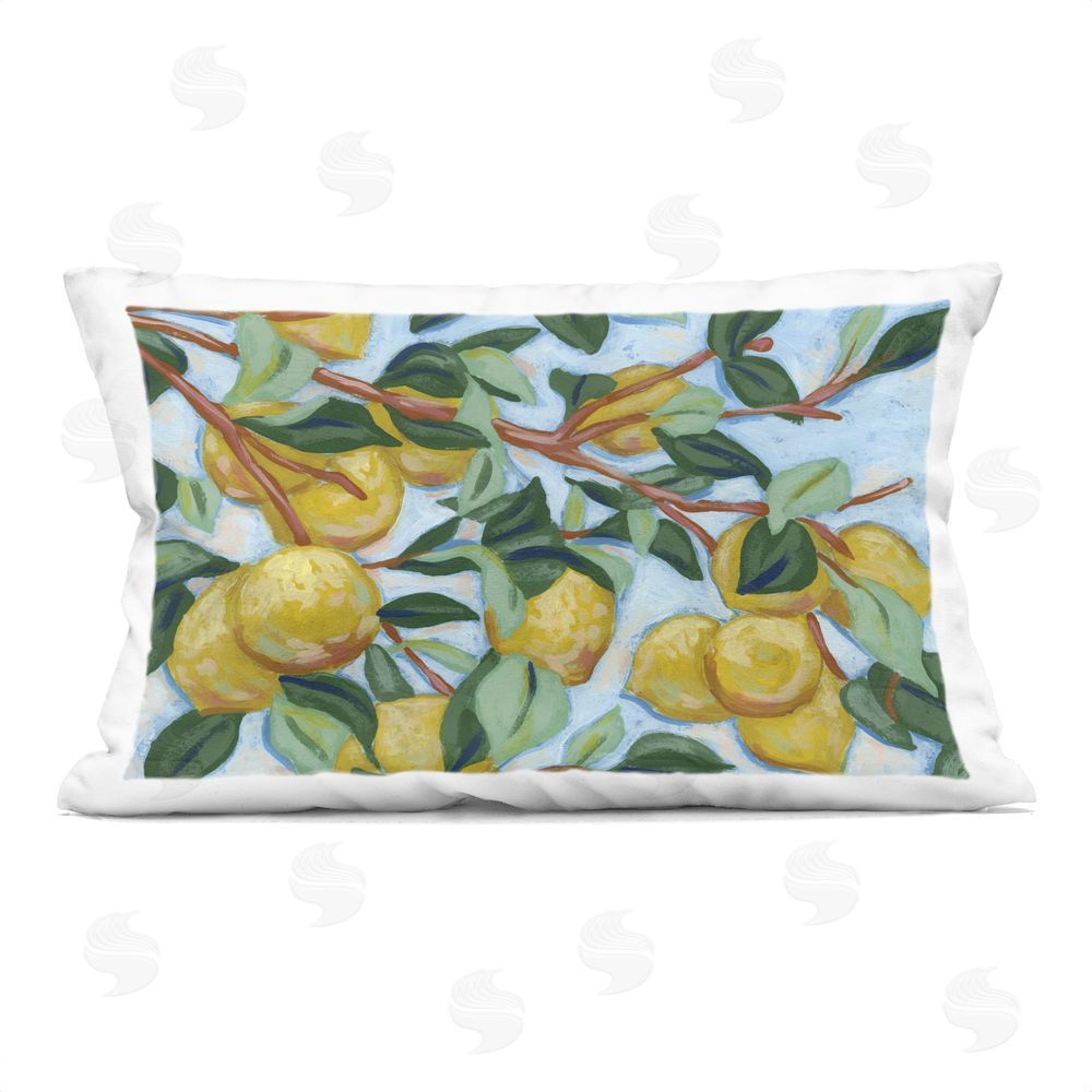 June Erica Vess Sunshine Citrus Tree Printed Throw Pillow