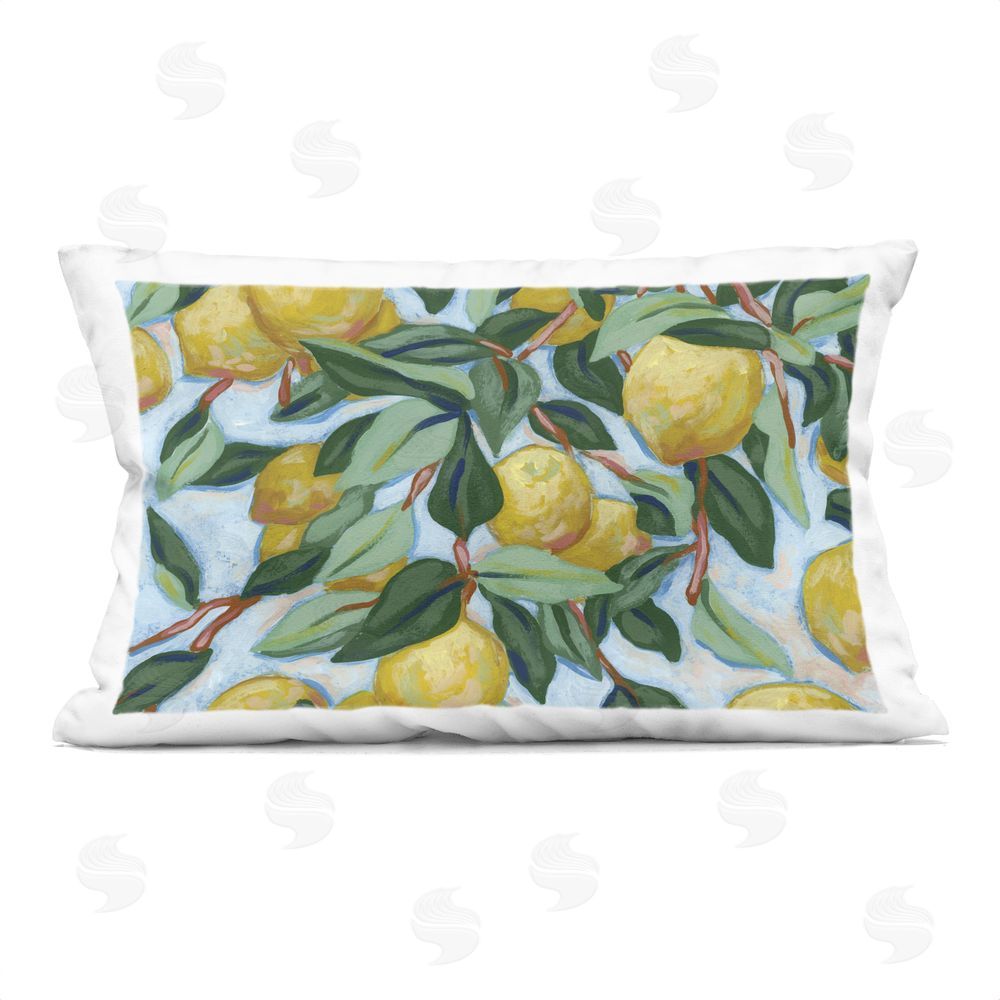 June Erica Vess Summer Citrus Tree Printed Throw Pillow