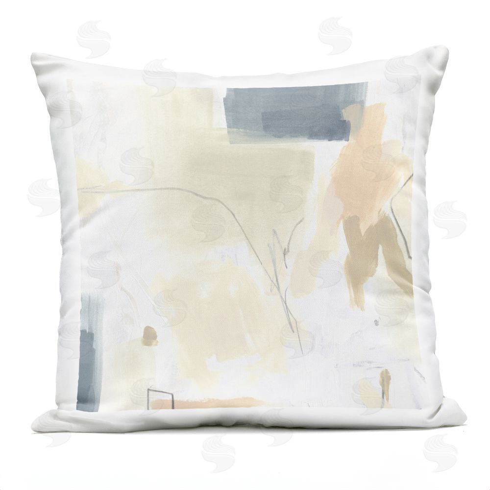 June Erica Vess Plaster Line Abstract Outdoor Printed Throw Pillow