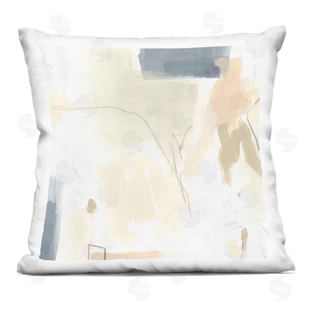 June Erica Vess Plaster Line Abstract Printed Throw Pillow