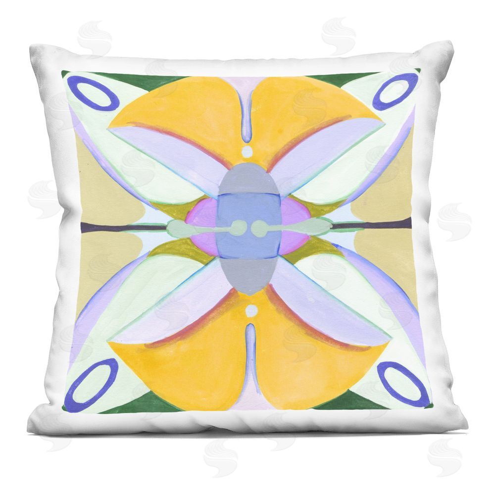 Melissa Wang Warm Revival Kaleidoscope Printed Throw Pillow