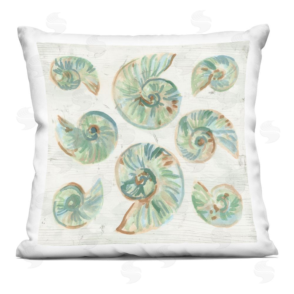 June Erica Vess Organic Saltwashed Shells Printed Throw Pillow