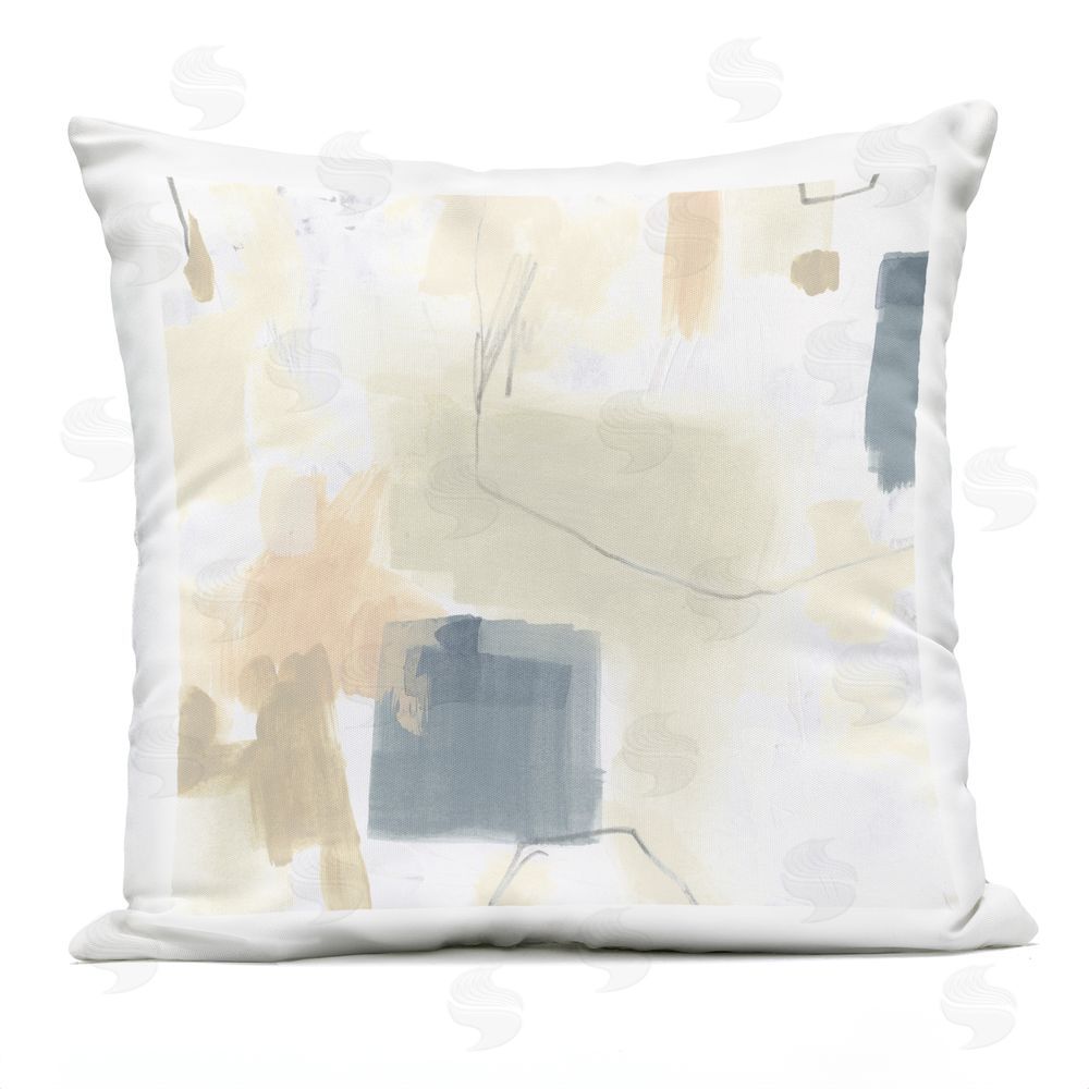 June Erica Vess Minimal Plaster Line Outdoor Printed Throw Pillow