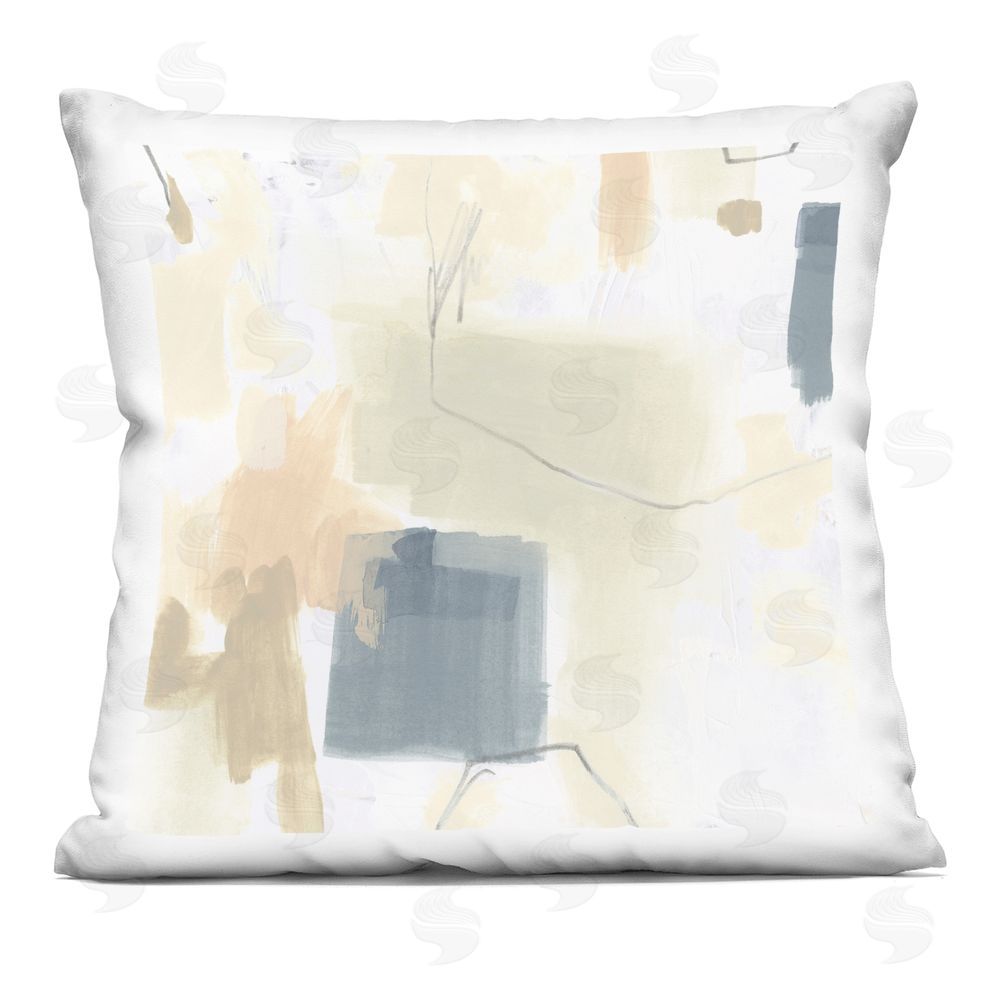 June Erica Vess Minimal Plaster Line Printed Throw Pillow