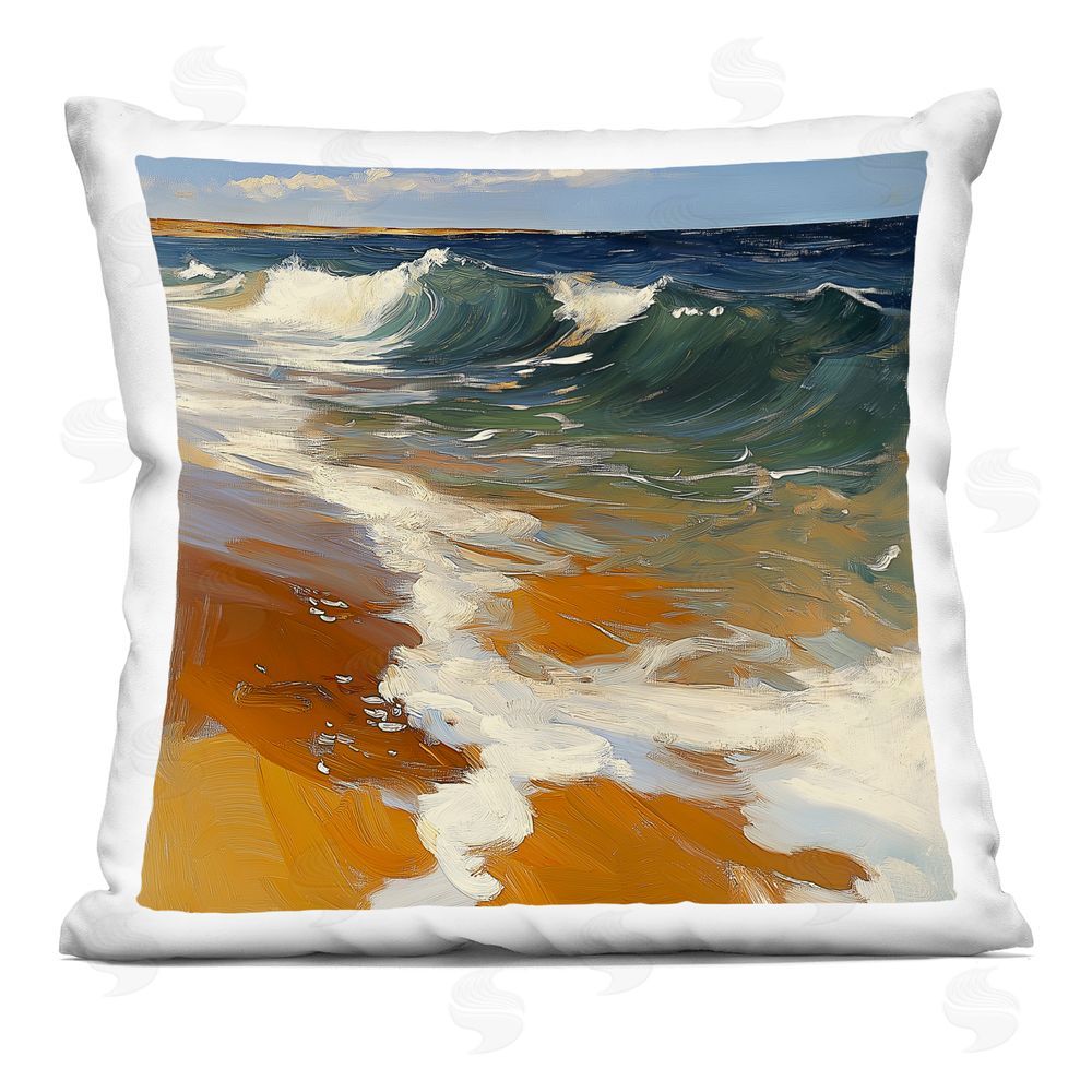 Walker Noble Glassy Ocean Waves Break Printed Throw Pillow
