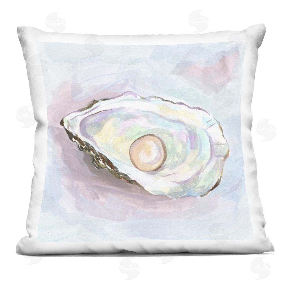 Melissa Wang Silent Opal Oyster Printed Throw Pillow