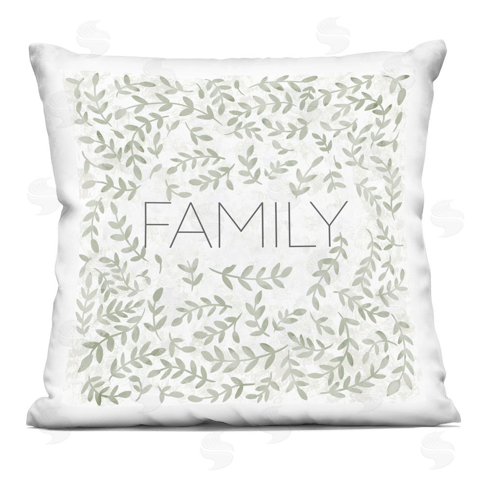 SD Graphics Studio Family with Ivy Sprigs Printed Throw Pillow