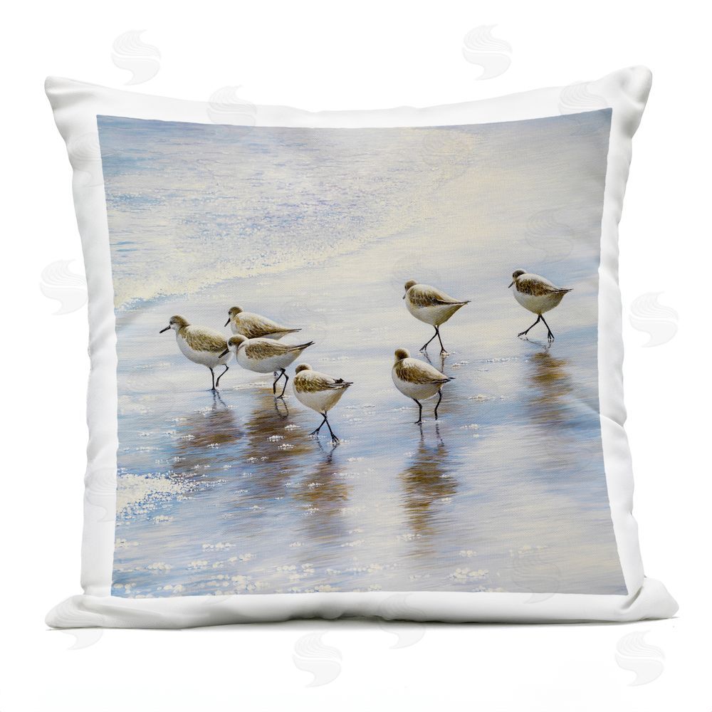Bruce Nawrocke Sand Dancers on Shore Outdoor Printed Throw Pillow