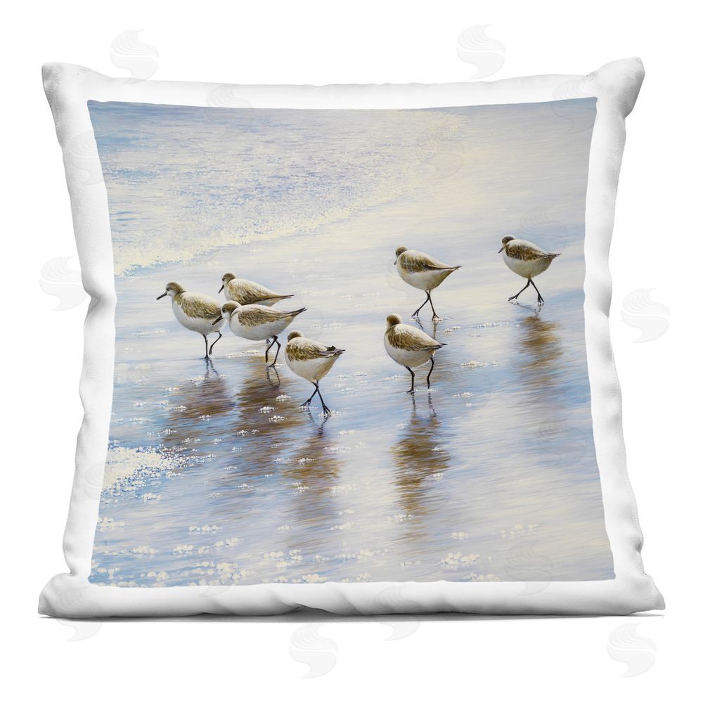 Bruce Nawrocke Sand Dancers on Shore Printed Throw Pillow