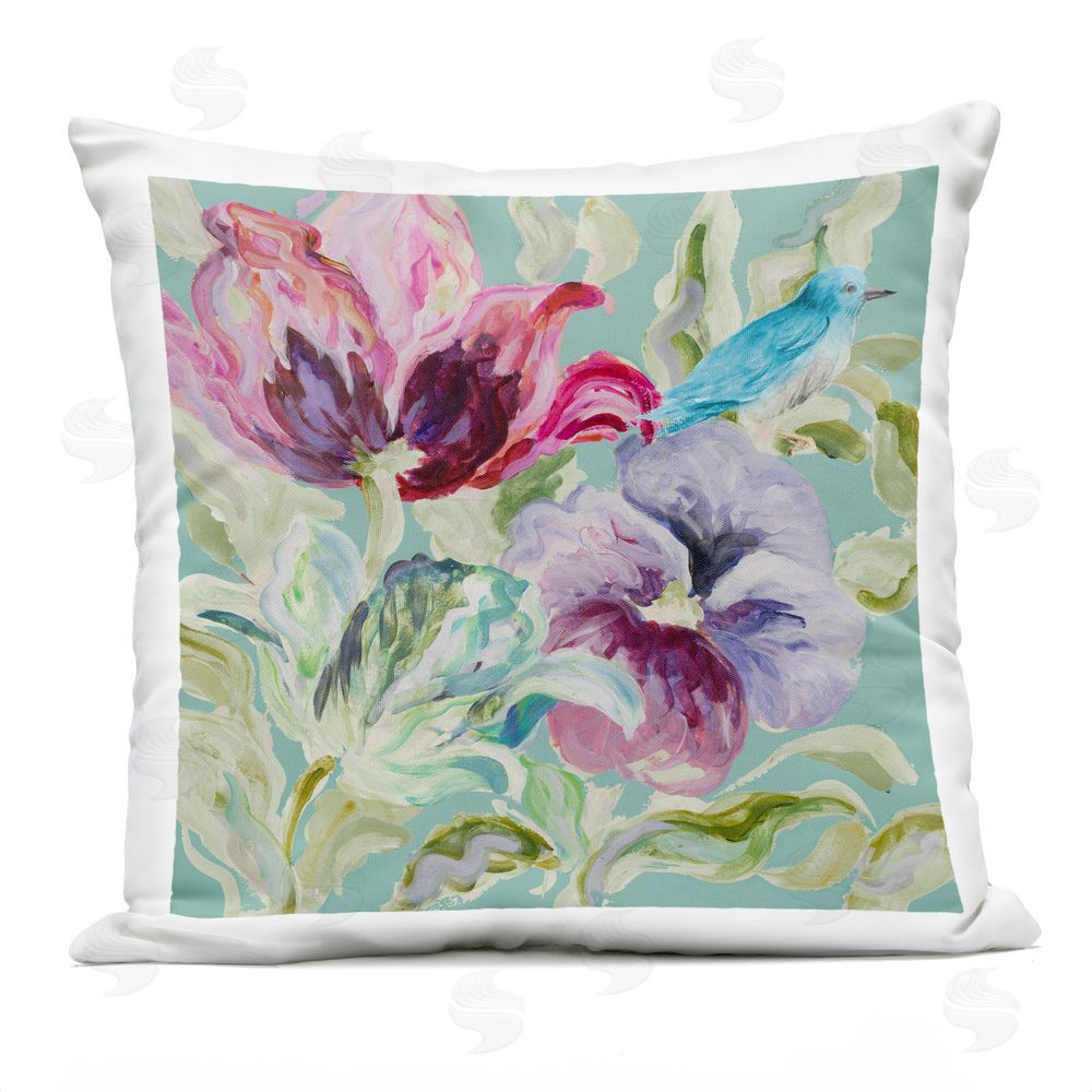 Lanie Loreth Lyrical Garden Blooms Outdoor Printed Throw Pillow