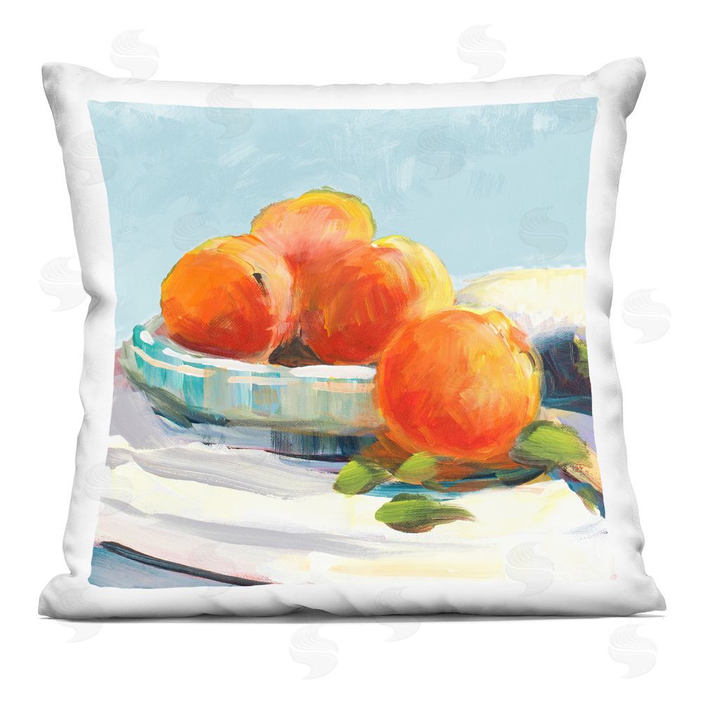 Jane Slivka Citrus Plantation Still Life Printed Throw Pillow
