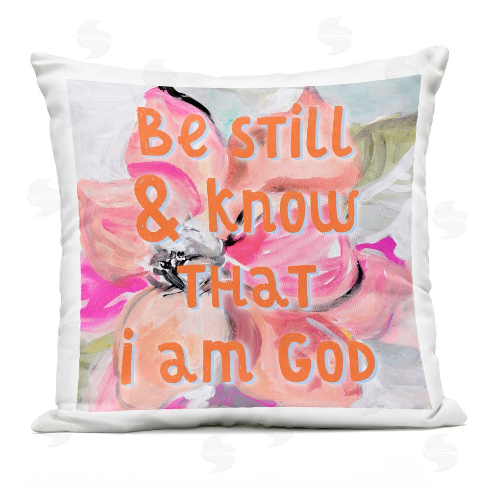 Lanie Loreth Be Still Pink Florals Outdoor Printed Throw Pillow