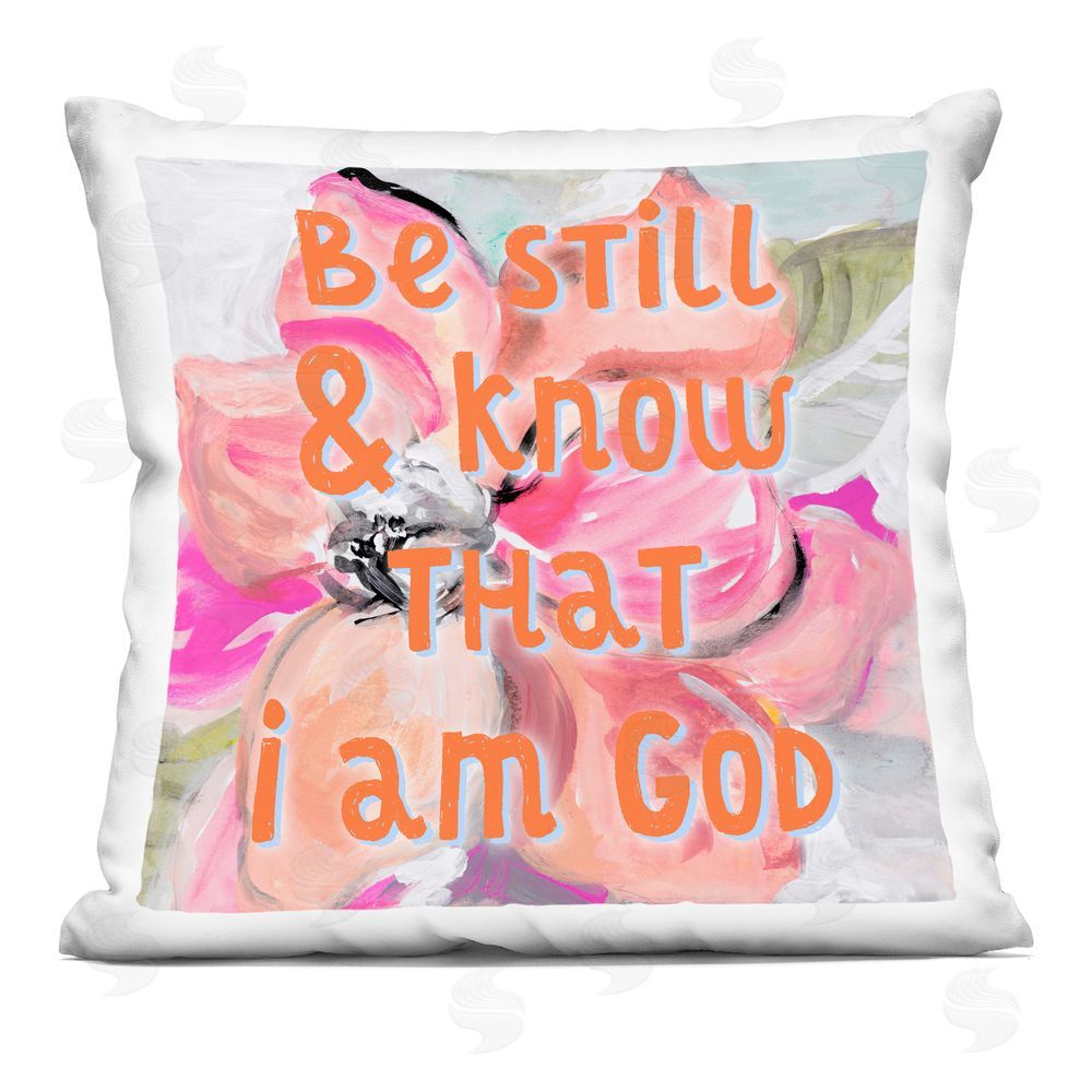 Lanie Loreth Be Still Pink Florals Printed Throw Pillow