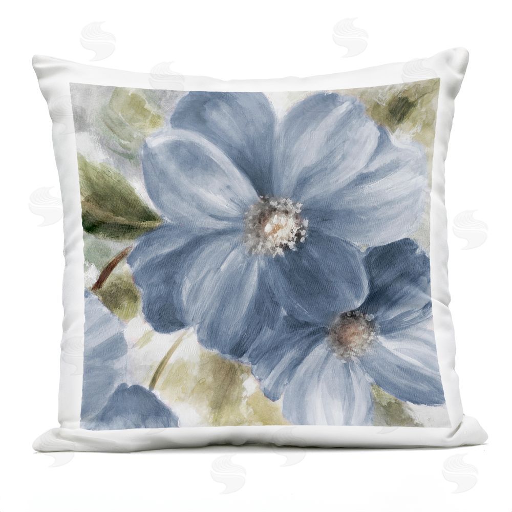 Lanie Loreth Blue Beauty Blossoms Outdoor Printed Throw Pillow