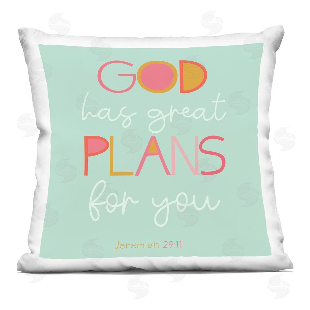 SD Graphics Studio Green God's Plans For You Printed Throw Pillow