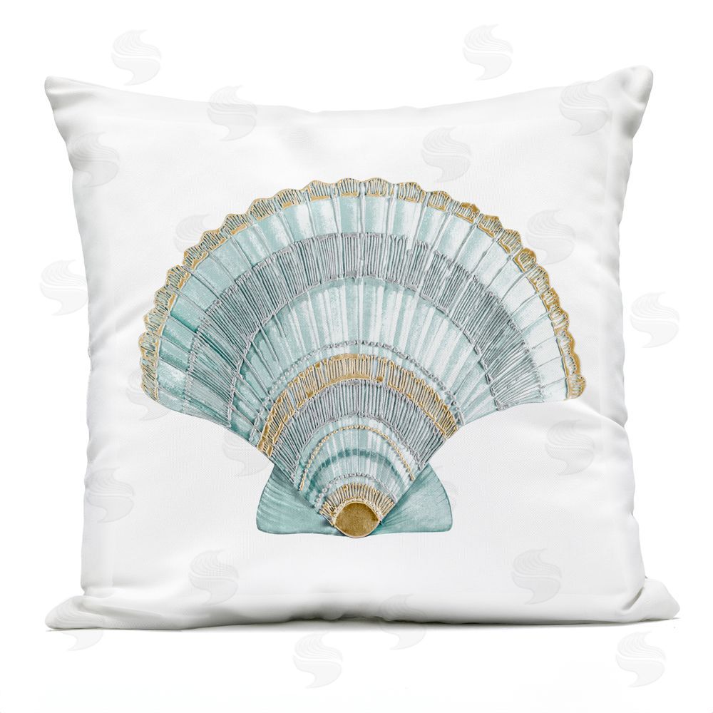 Lorenzo Collective Regal Shells Scallop Outdoor Printed Throw Pillow