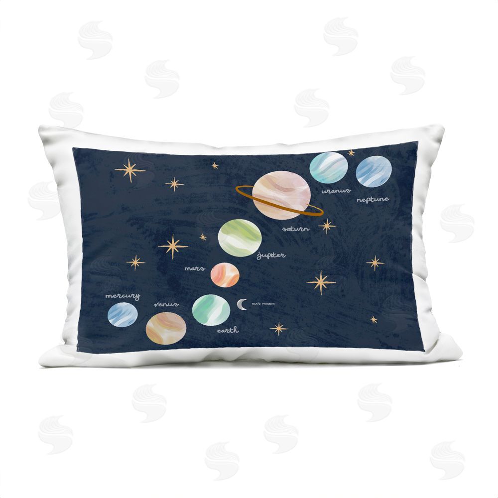 Stupell Studio Educational Space System Lumbar Outdoor Quick-Dry Polyester Throw Pillow