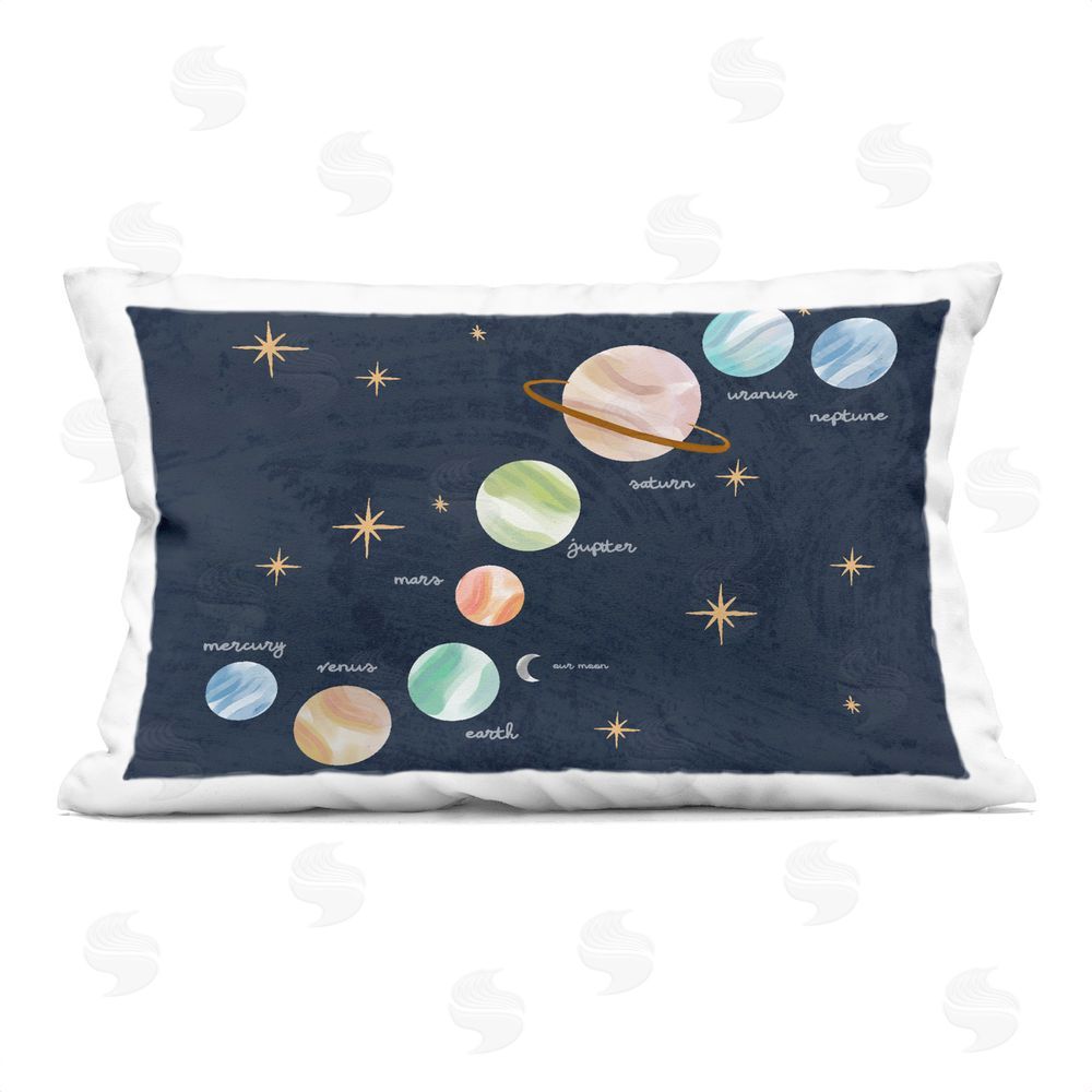 Stupell Studio Educational Space System Square Outdoor Quick-Dry Polyester Throw Pillow