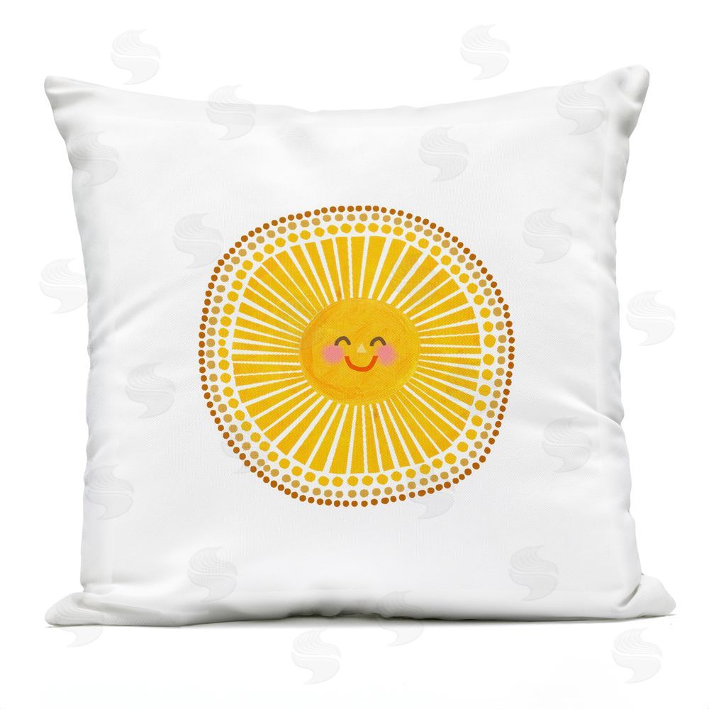 Katherine Herrell Studio Yellow Sun's Smile Outdoor Square Printed Throw Pillow