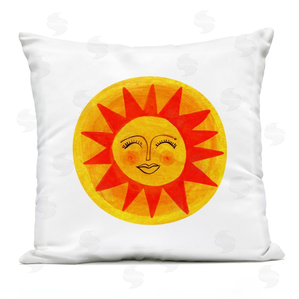 Katherine Herrell Studio Warm Fiery Sun Outdoor Square Printed Throw Pillow