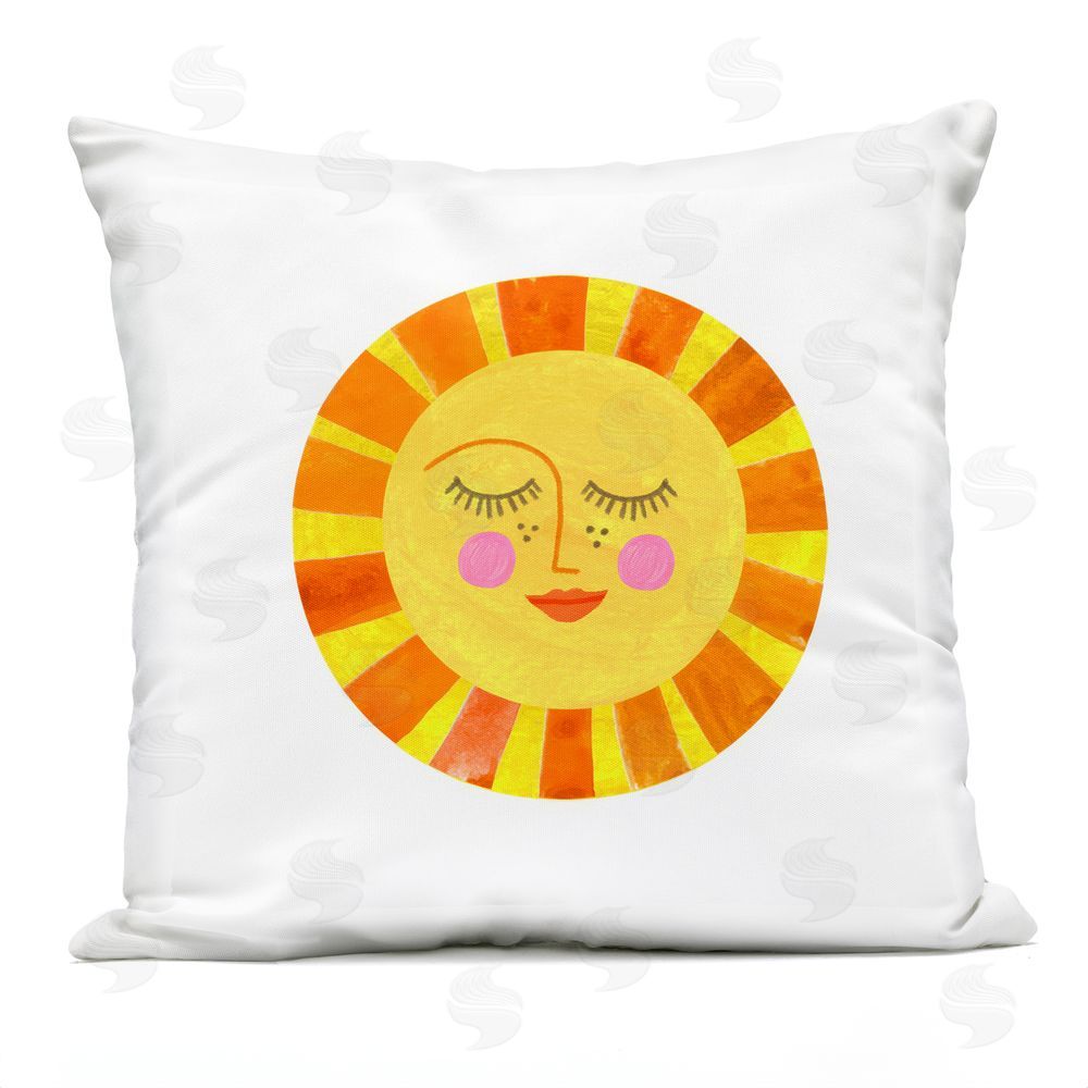 Katherine Herrell Studio Simple Warm Sunshine Outdoor Square Printed Throw Pillow