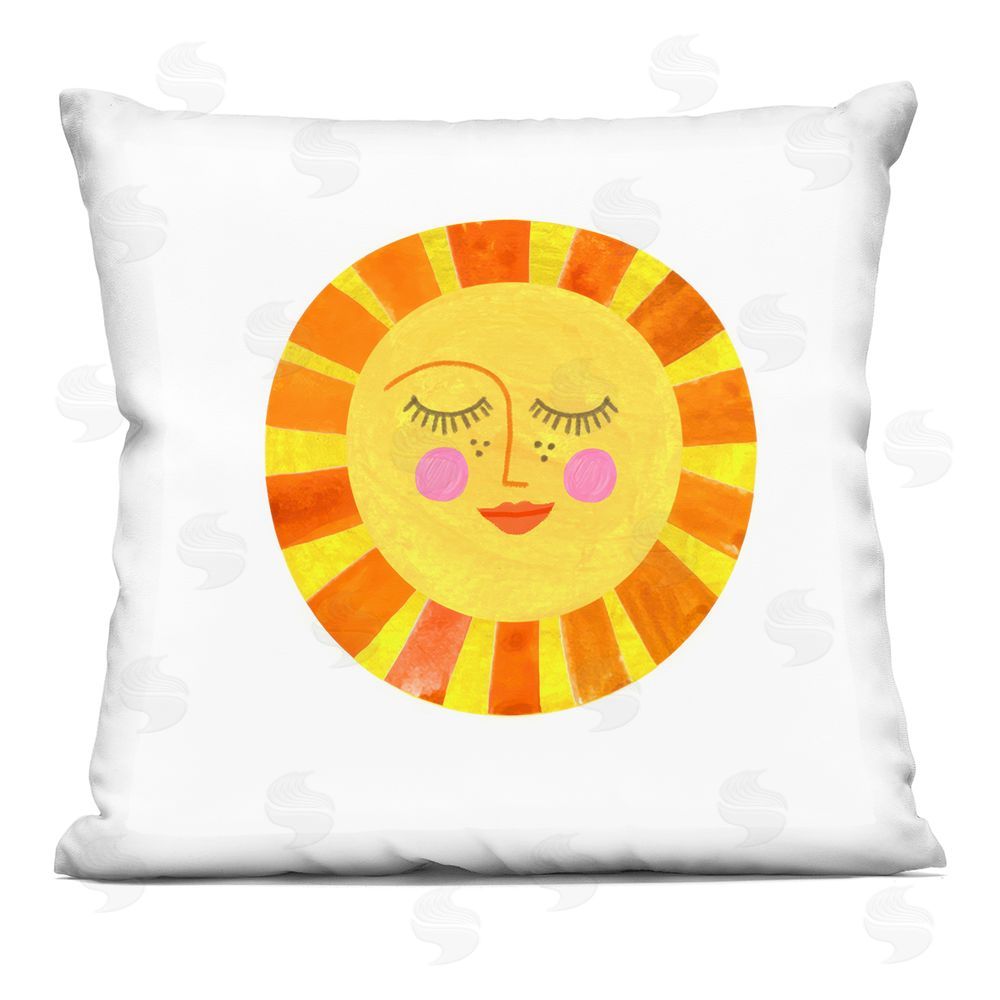 Katherine Herrell Studio Simple Warm Sunshine Square Printed Throw Pillow