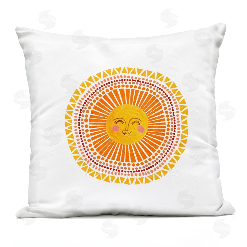 Katherine Herrell Studio Patterned Medallion Sun Outdoor Square Printed Throw Pillow