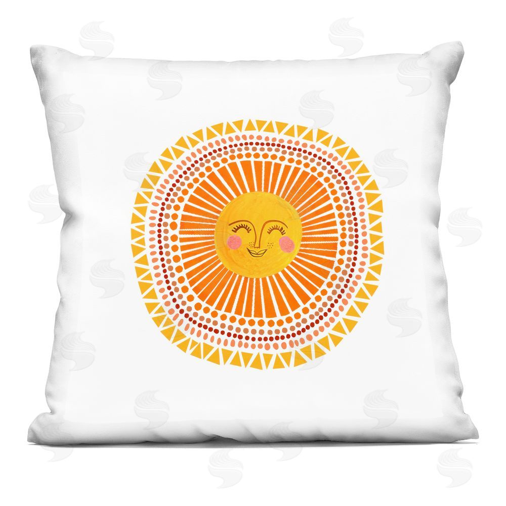 Katherine Herrell Studio Patterned Medallion Sun Square Printed Throw Pillow