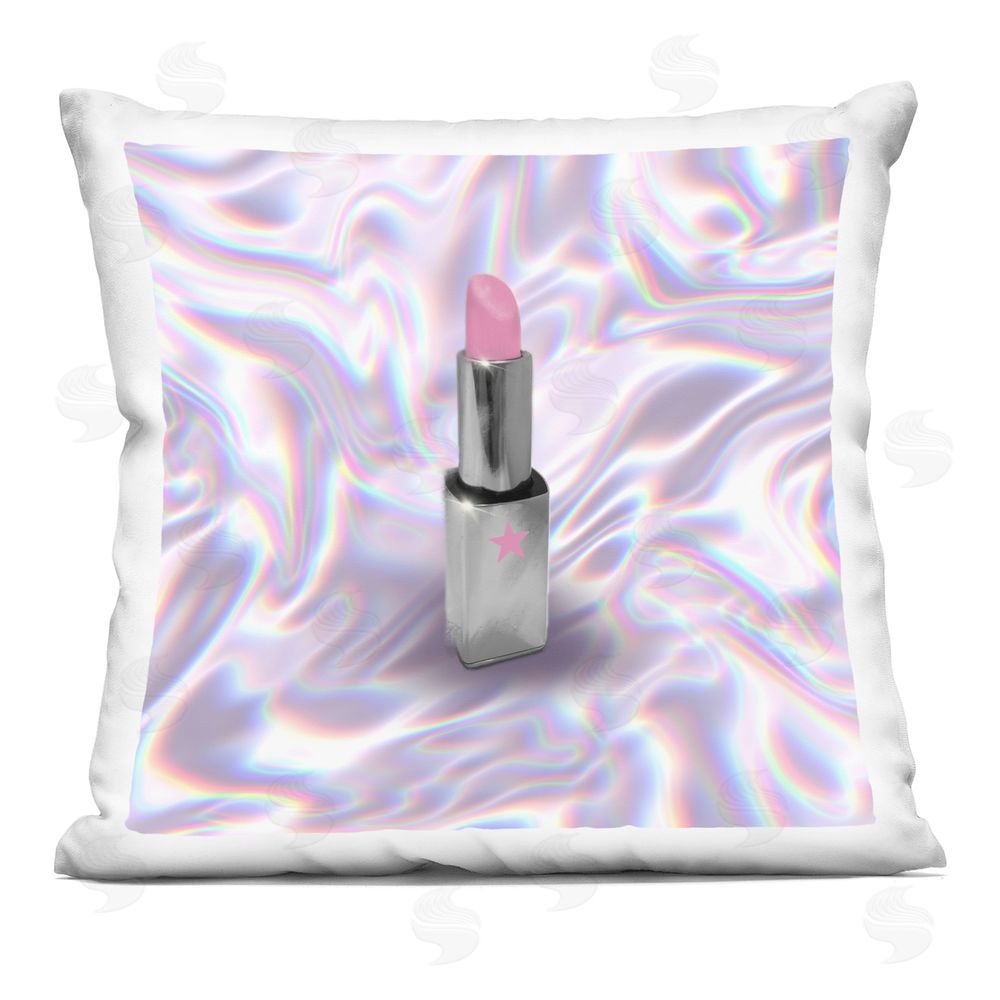 Matthew Piotrowicz Iridescent Icon Lipstick Indoor Plush Polyester Square Throw Pillow