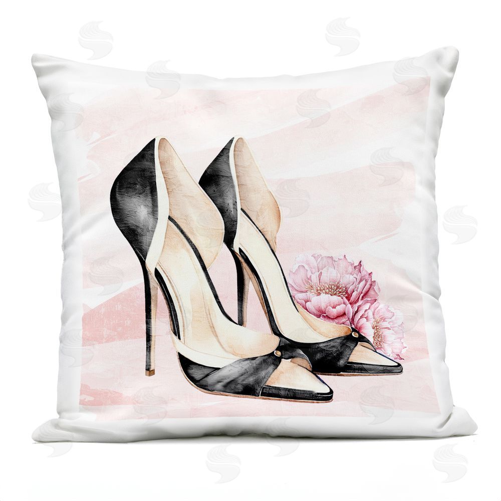 Kim Allen Blush Glam Time Shoes Outdoor Quick-Dry Polyester Square Throw Pillow
