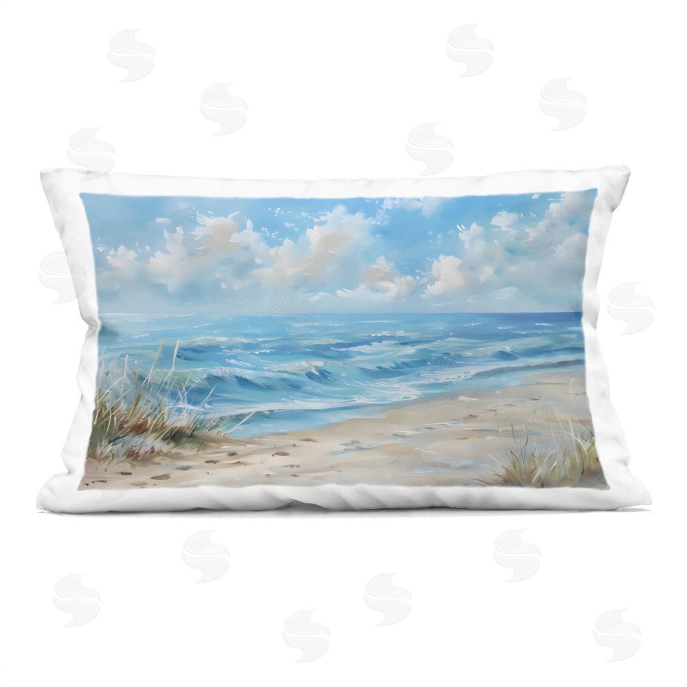 Creative Studio Coastal Tranquility Horizon Printed Lumbar Throw Pillow