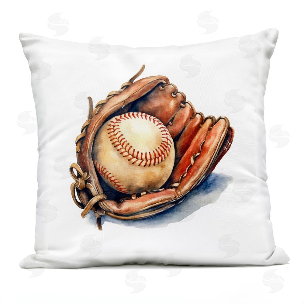 Creative Studio Glove & Ball in Leather Outdoor Square Printed Throw Pillow