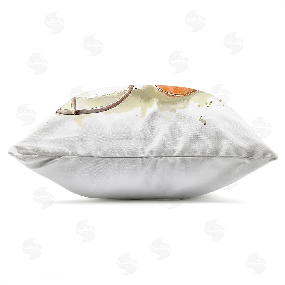 Creative Studio Red Football Helmet Outdoor Square Printed Throw Pillow Side View with Zipper Detail