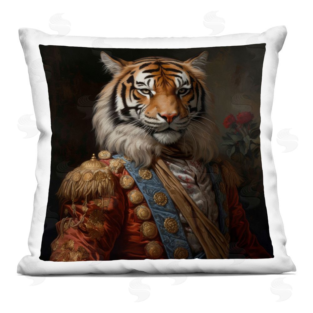 Lazar Studio Noble Tiger Transformation Square Printed Throw Pillow