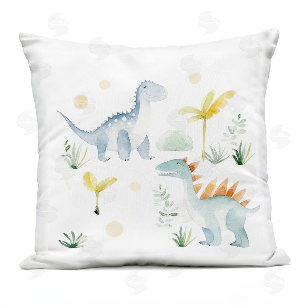 Lazar Studio Dino Wonderland Friends Outdoor Square Printed Throw Pillow