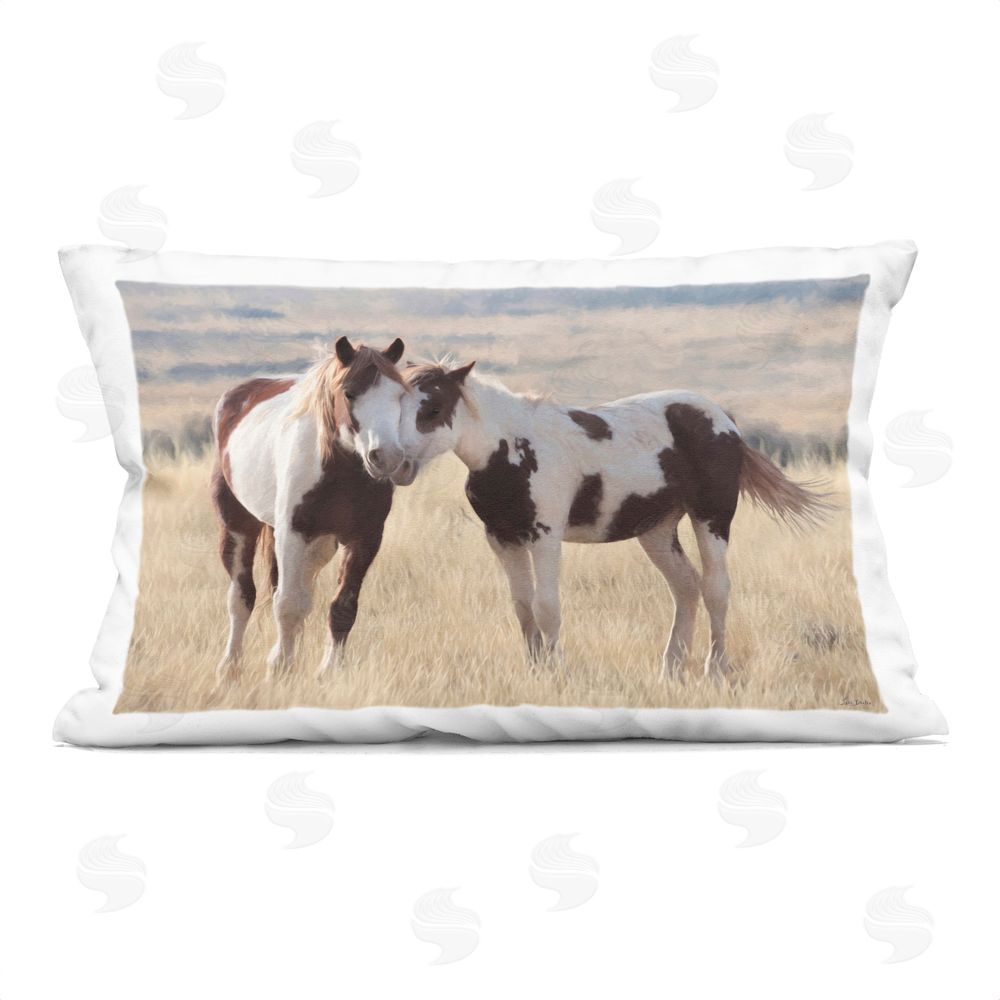 Lori Deiter A Mother's Equine Love Indoor Plush Polyester Lumbar Pillow