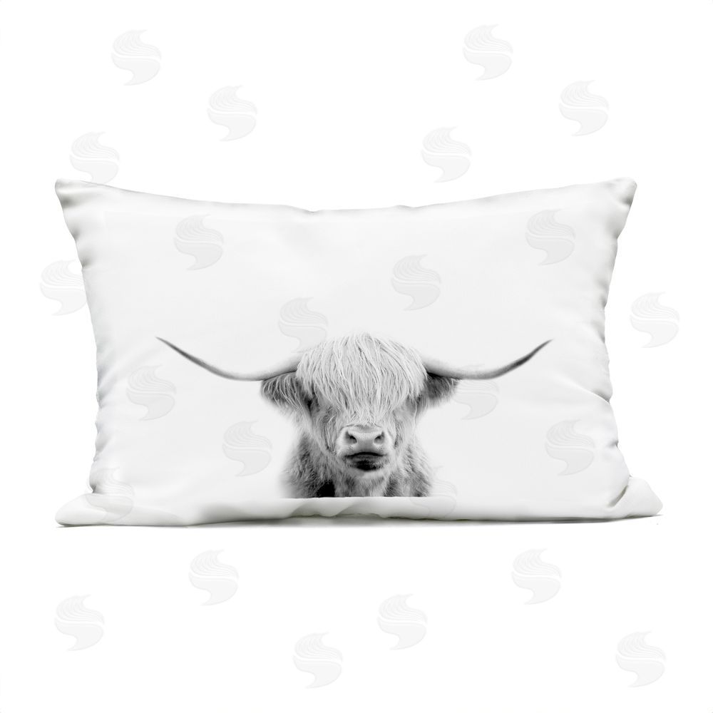 Leah Straatsma Scottish Cow Portrait Outdoor Quick-Dry Polyester Lumbar Pillow